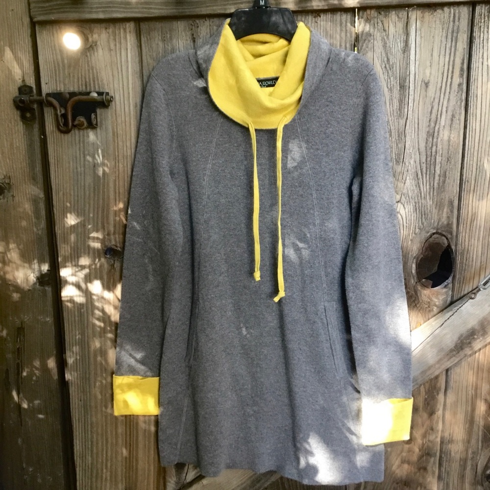 New Cynthia Rowley Active gray knit tunic top XS